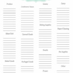 24 Grocery List Template General Shopping List Template Word Grocery