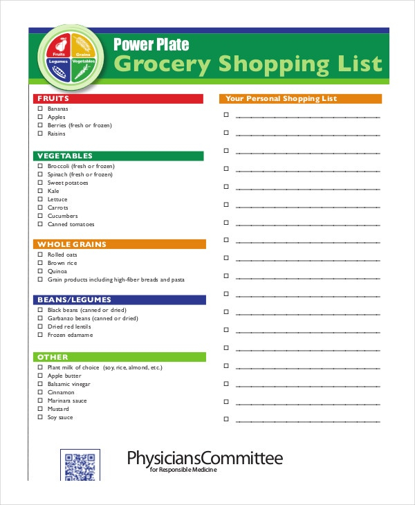 Grocery Shopping List 10 Free PDF PSD Documents Download Free 