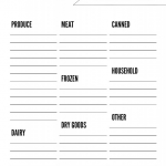 Blank Grocery Shopping List Template New Free Printable