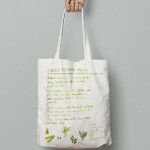 Canvas Tote Bag Screen Printed Cotton Grocery By