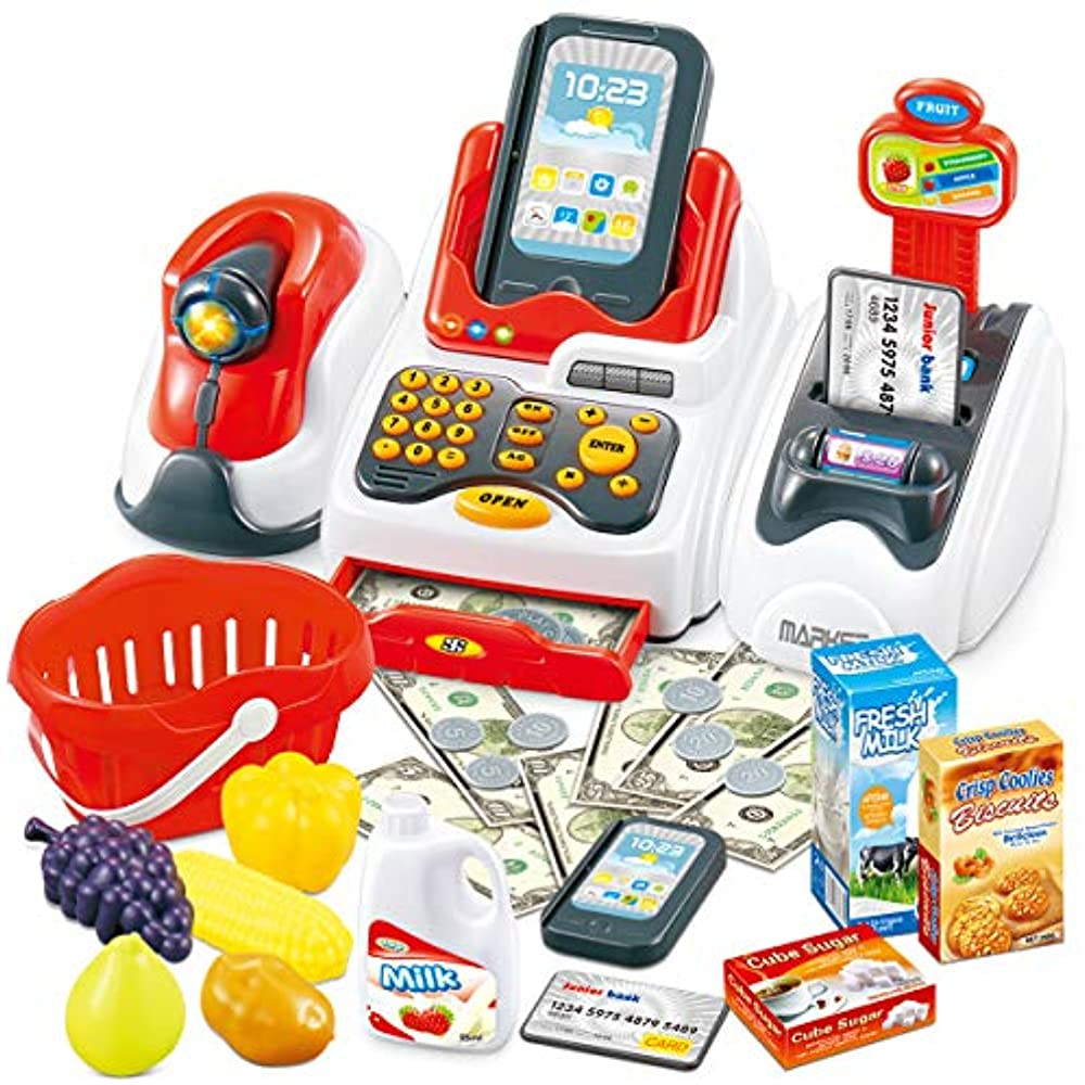 Cheffun Play Cash Register Toys Kids Grocery Store 