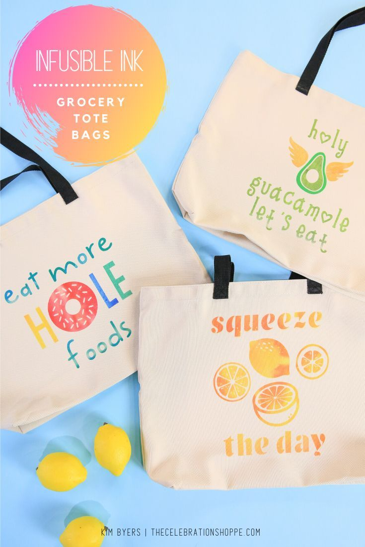 Cricut Infusible Ink Grocery Tote Bags Infusible Ink 