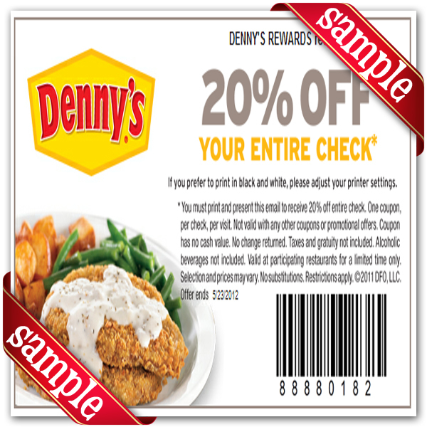 Denny s Coupon Printable October 2019 Save Avg Of 5