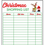 FREE Christmas Shopping List Template Viva Veltoro