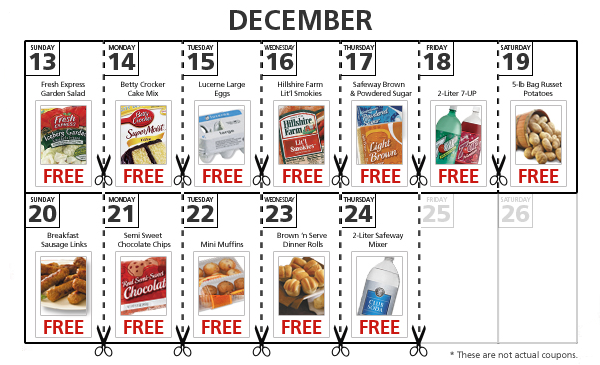 Free Food Every Day At Safeway Until Christmas Eve
