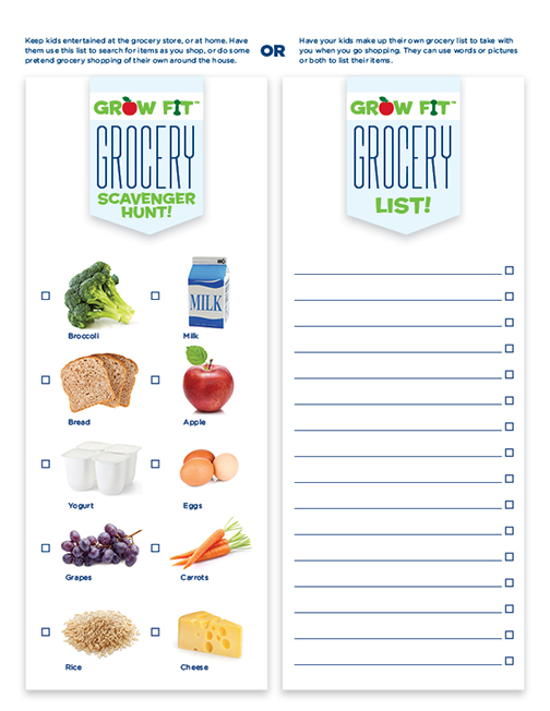 Free Printable Grocery Shopping List For Kids LaPetite 