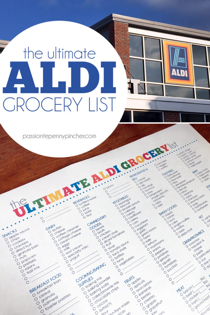 Free Printable The Ultimate ALDI Grocery List Money 