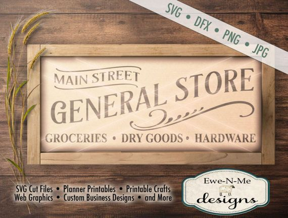 General Store SVG Groceries Dry Goods Hardware Svg General 