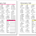 Grocery Shopping List Printable The Organised Housewife