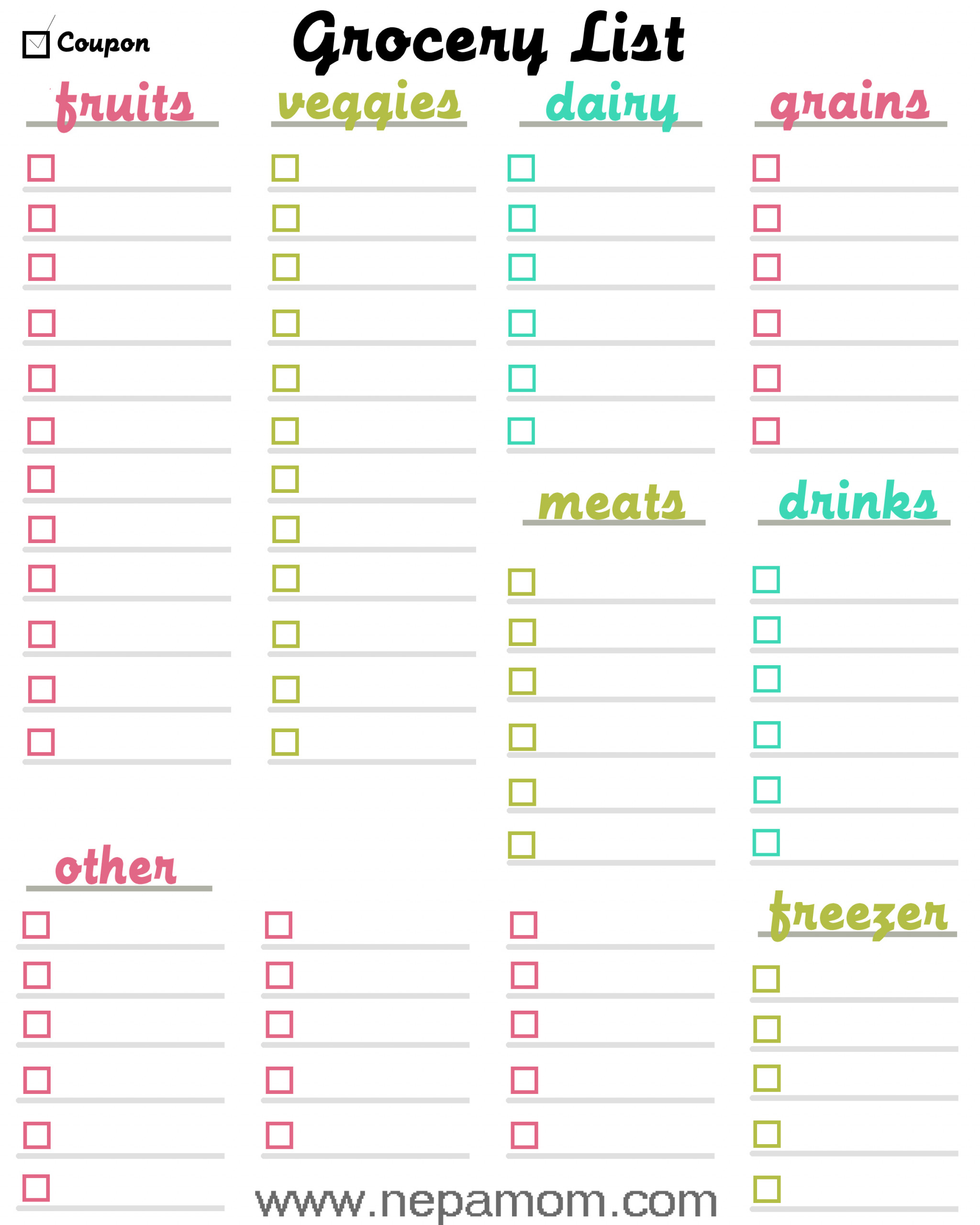 Grocery Shopping List Template print This Template Out 