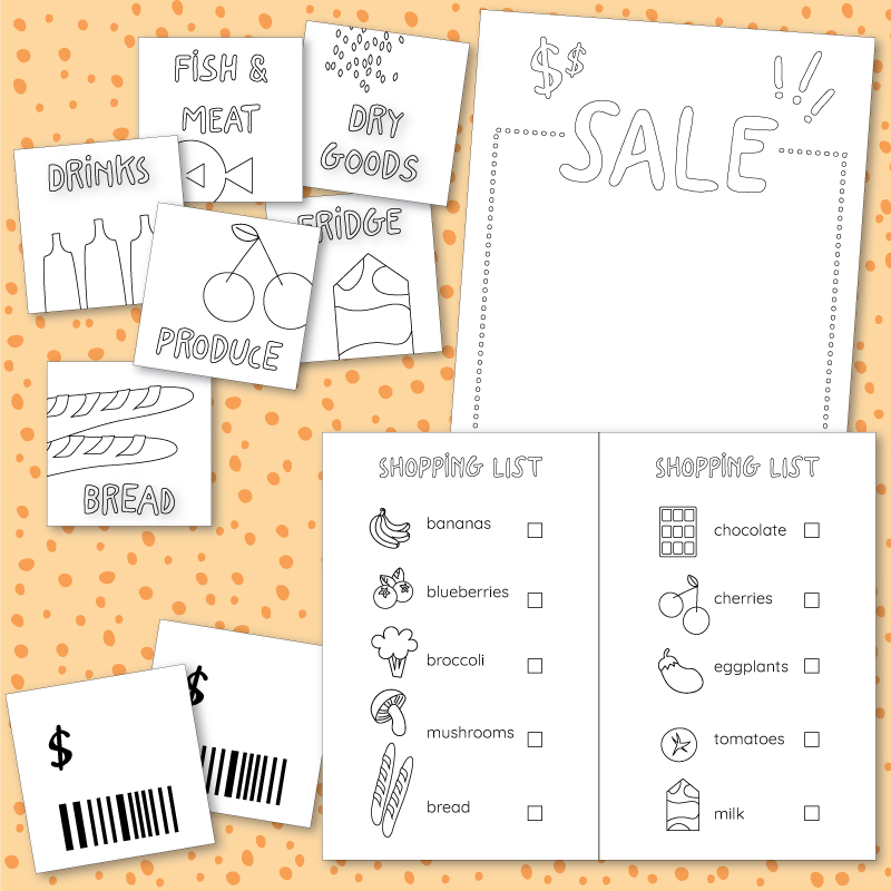 Grocery Store Pretend Play Printables YES We Made This