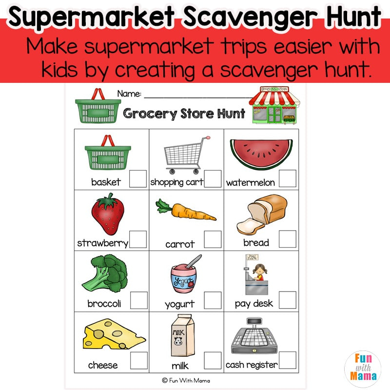 Grocery Store Scavenger Hunt Template Fun With Mama