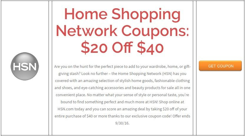 Home Shopping Network Coupons 20 Off 40 Brought To You 