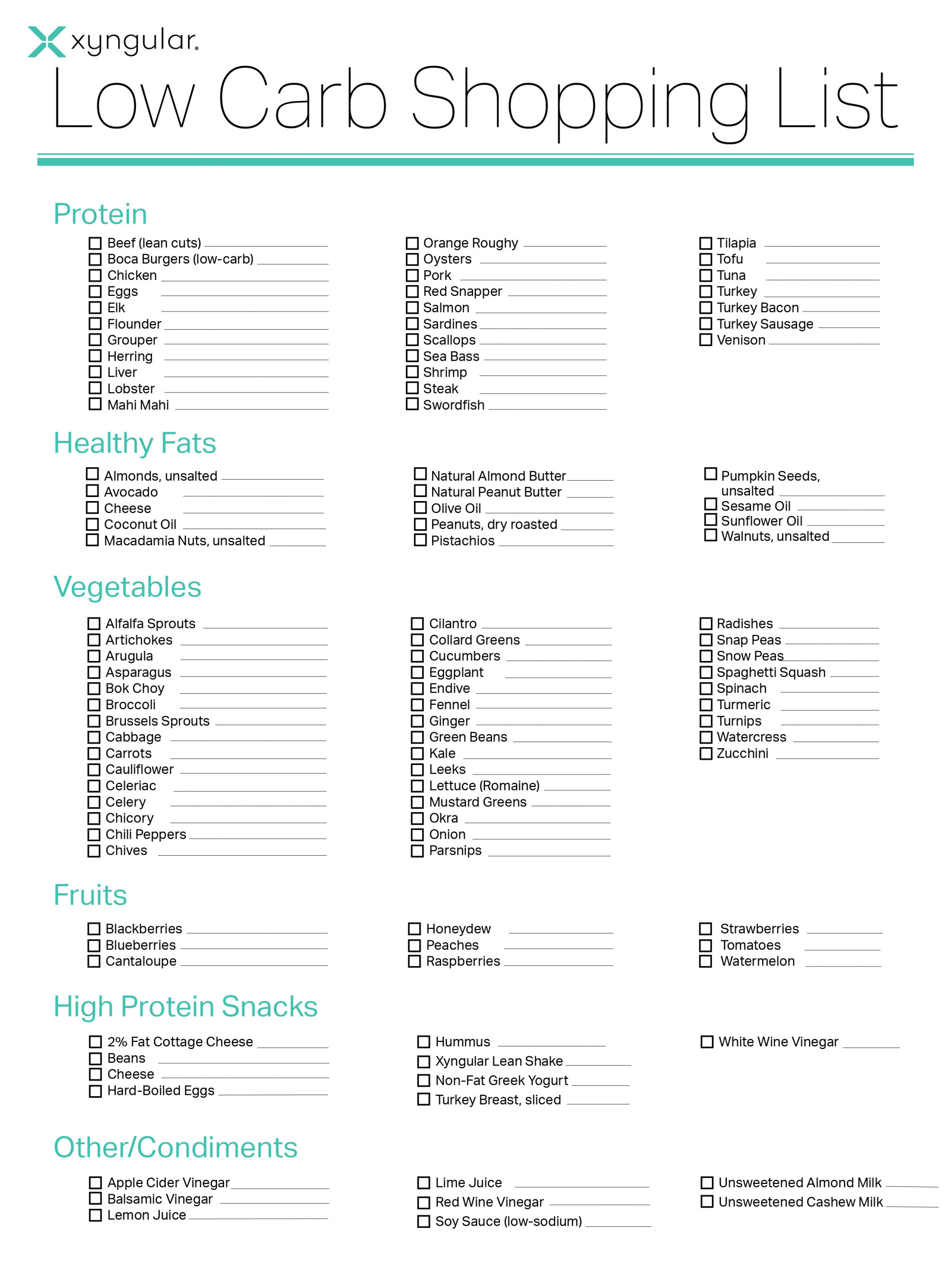 Low Carb Grocery List Printable Free 9 Best Images Of 