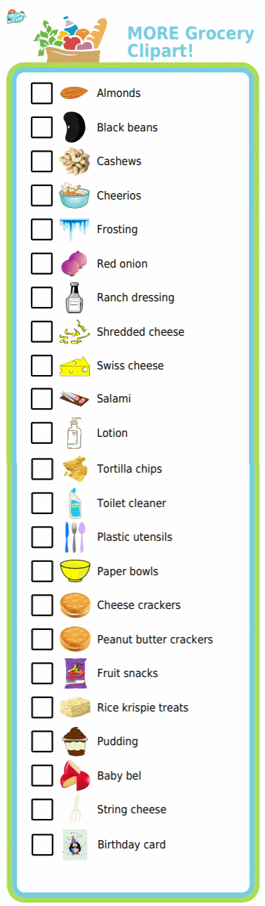 Make Your Own Grocery List With Pictures Mobile Or 