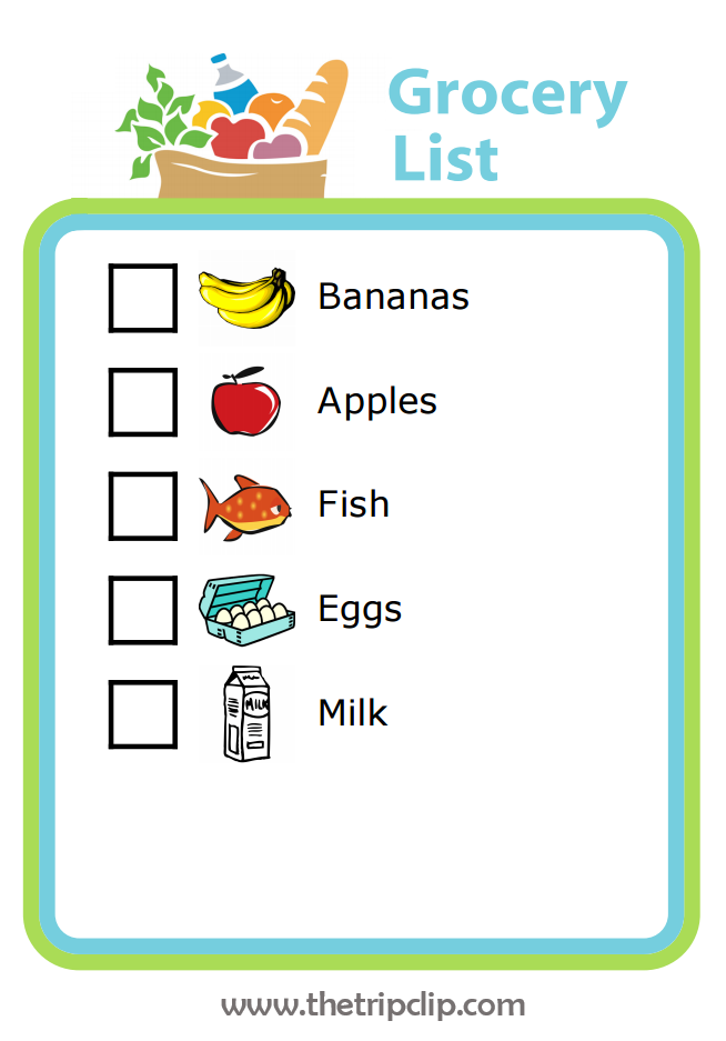 Make Your Own List Mobile Or Printed Kids Grocery Store 