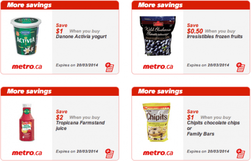 Metro Ontario Canada Printable Grocery Coupons March 14 