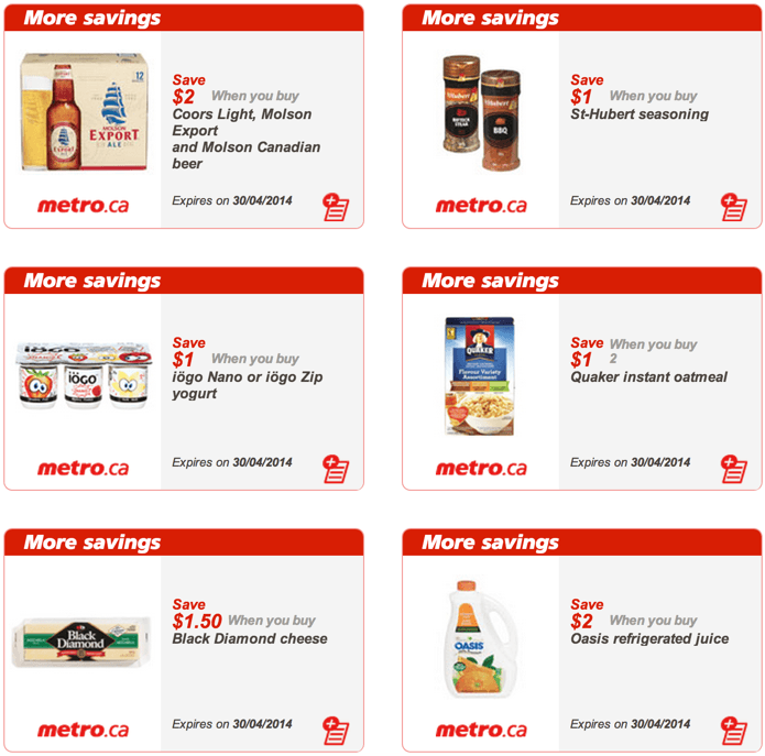 Metro Quebec Canada Printable Grocery Coupons Valid From 