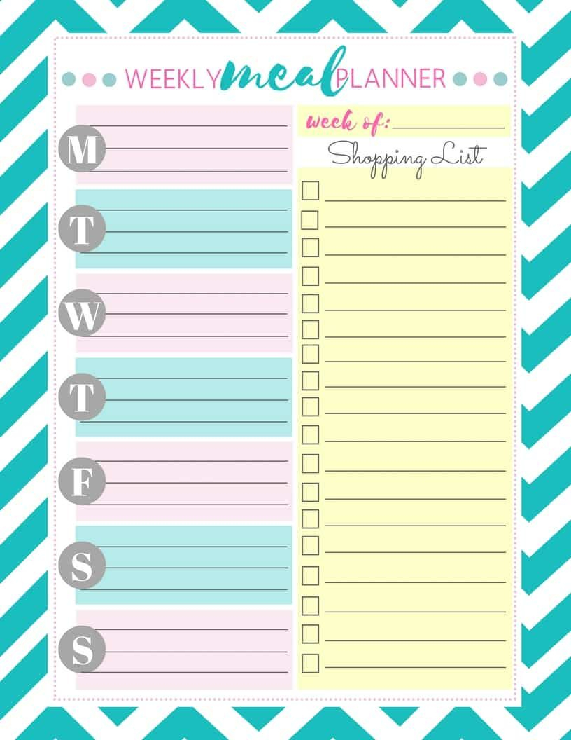 My Solution To Meal Planning Free Weekly Meal Planner 
