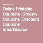 Online Printable Coupons Grocery Coupons Discount