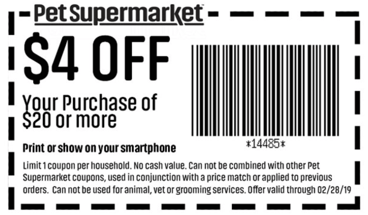 Pet Supermarket Coupons 2019 5 Off Free Printable 