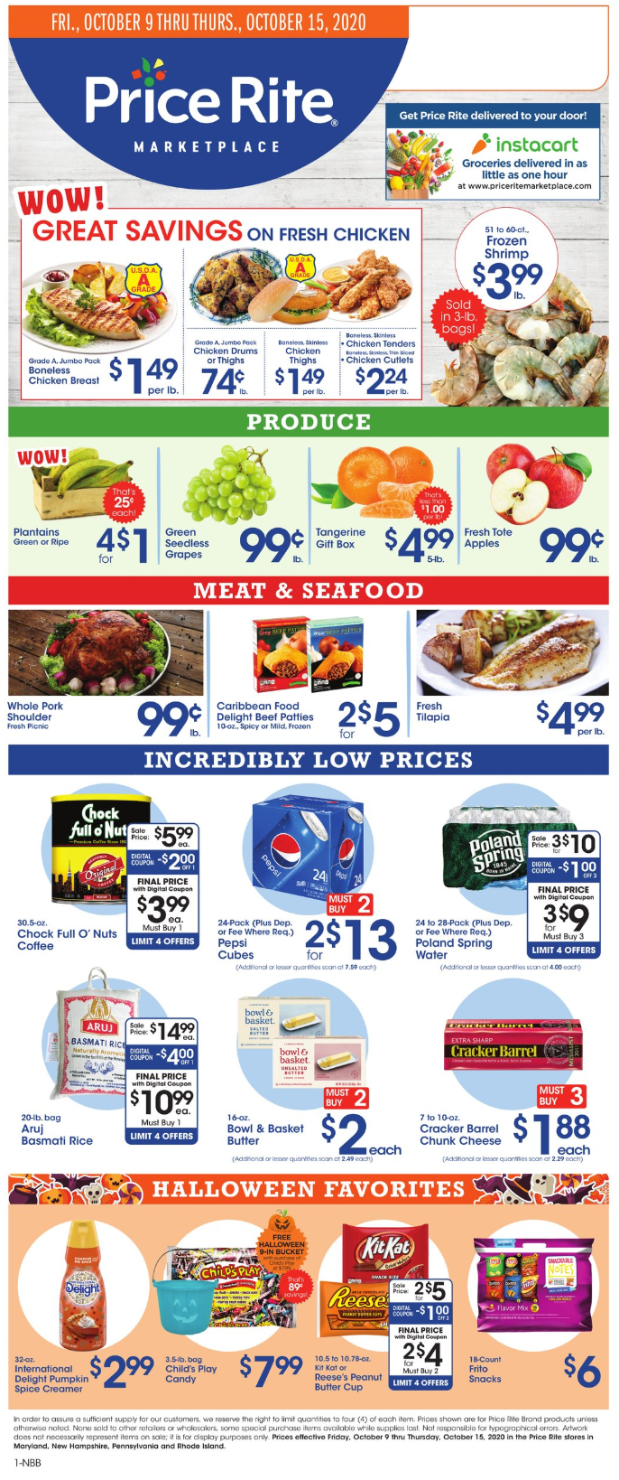 Price Rite Weekly Ad Oct 09 Oct 15 2020