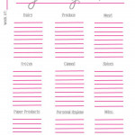 Printable Grocery List Template Shatterlion info