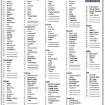 Printable Shopping List For Groceries household Items