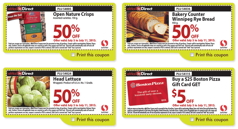 Safeway Direct Printable Store Coupons July 5 11 