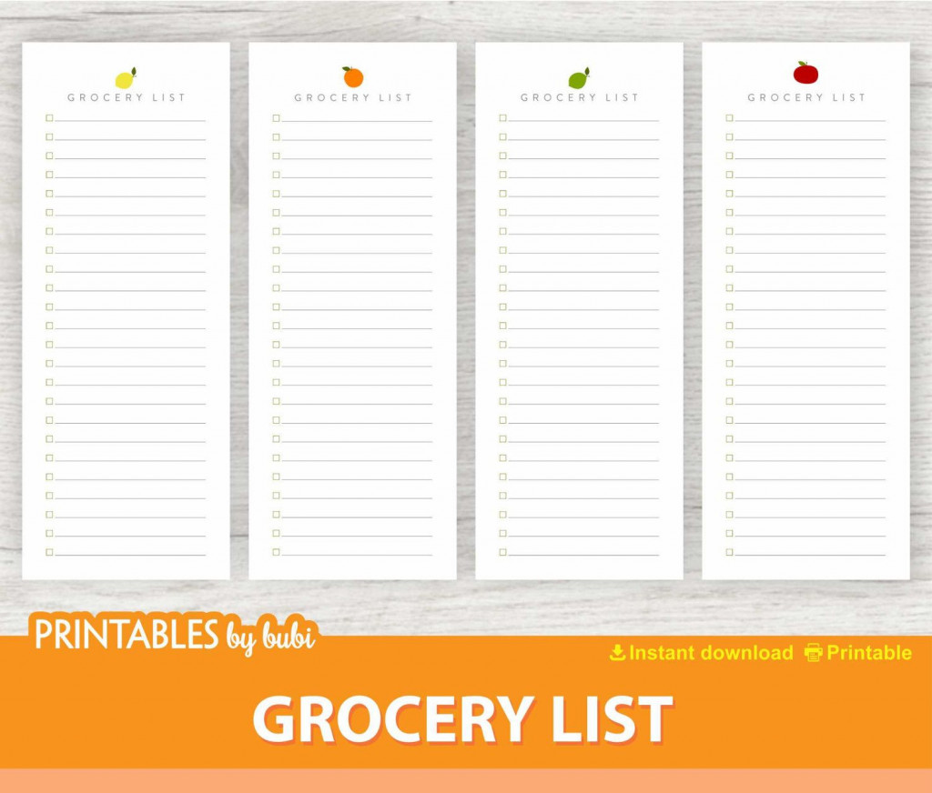 Shopping List Printable Grocery List Pad Printable