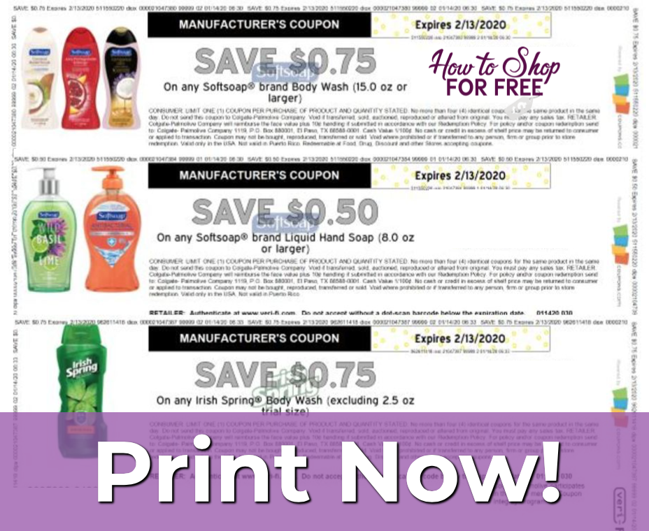 SoftSoap And Irish Spring Printable Coupons How To Shop 