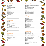 Thanksgiving Shopping List Template Download Printable PDF