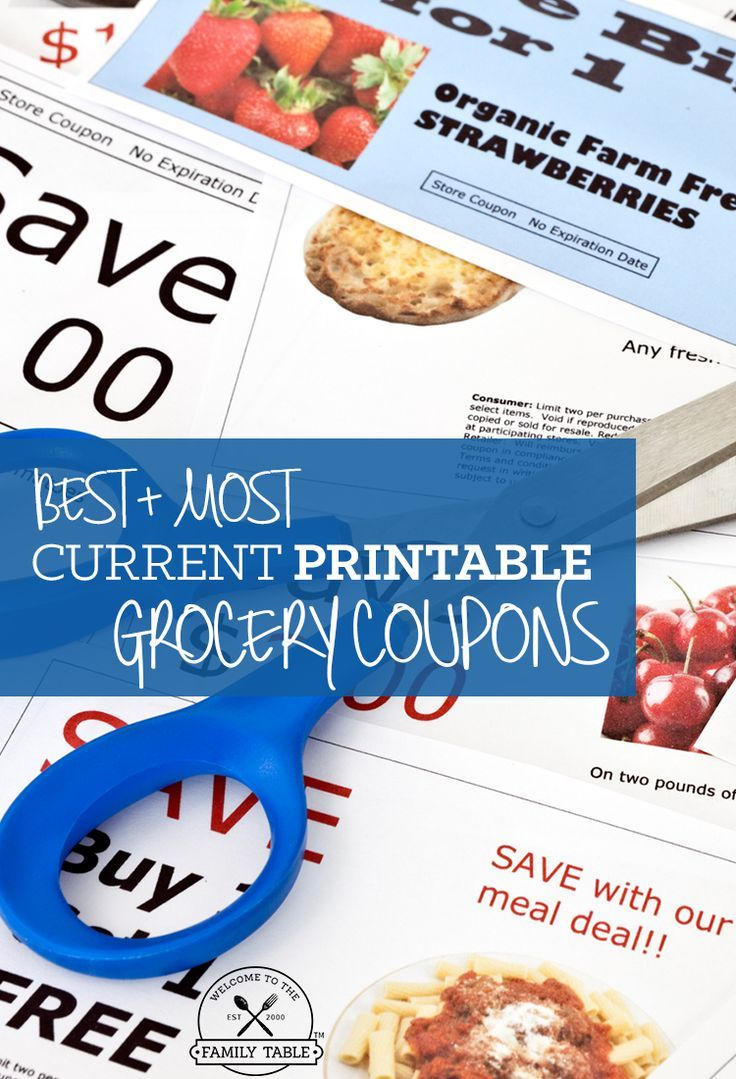 The Best Most Current PRINTABLE Grocery Coupons 