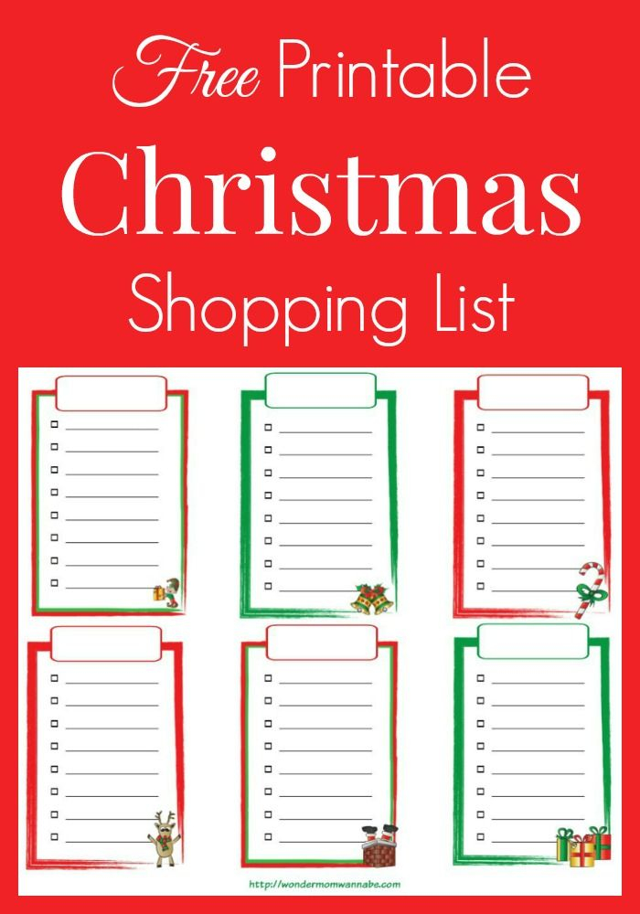 This Free Printable Christmas Shopping Is An Easy And 