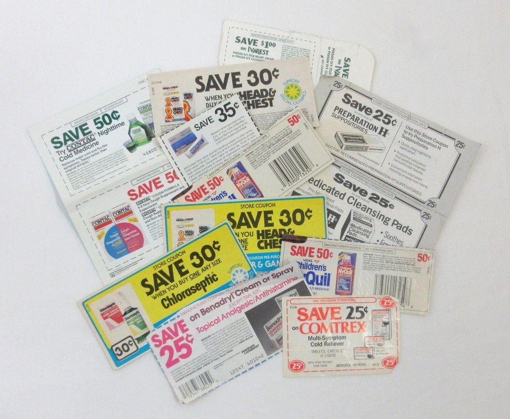 Vintage 70s 80s Lot Of 13 Grocery Store Coupons No 