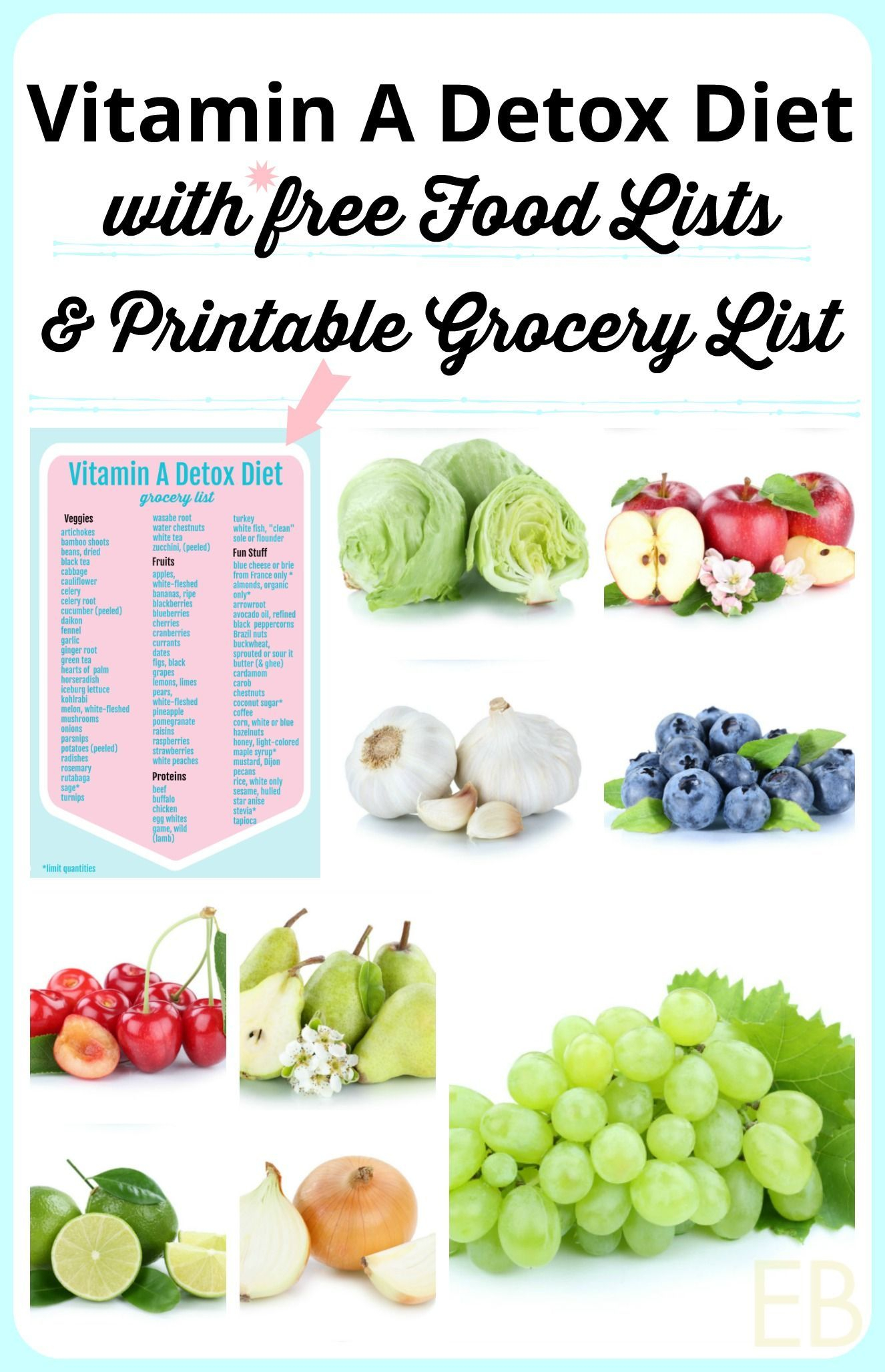 Vitamin A Detox Diet Free Printable Food Lists what To 