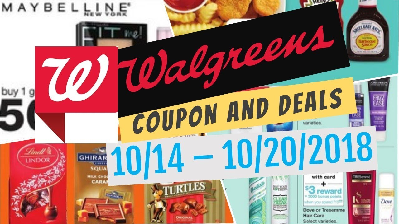 Walgreens Coupon Deals October 14 20 2018 YouTube