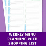 Weekly Menu Planning With Shopping List Template