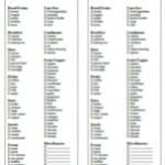 Basic Grocery Shopping List 2 In 1 Printable Instant