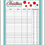 Download Christmas Shopping List Free Printable PDF
