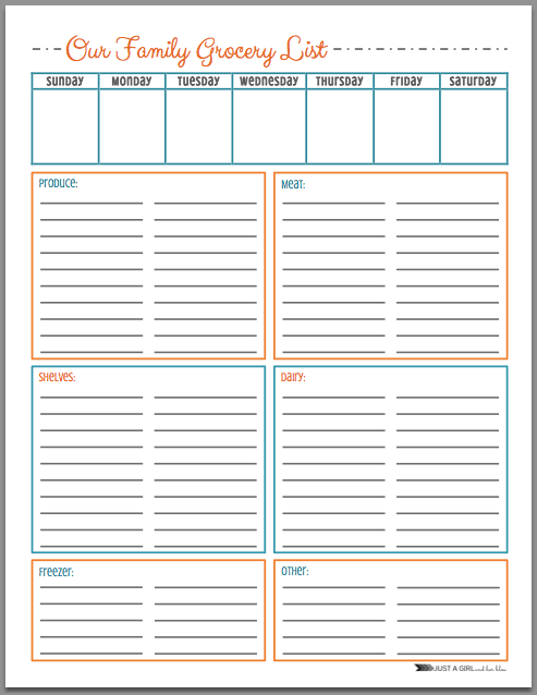 FREE Grocery List Printables 3 Colors Mom 4 Real 