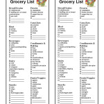 Free Printable Thanksgiving Grocery List Template
