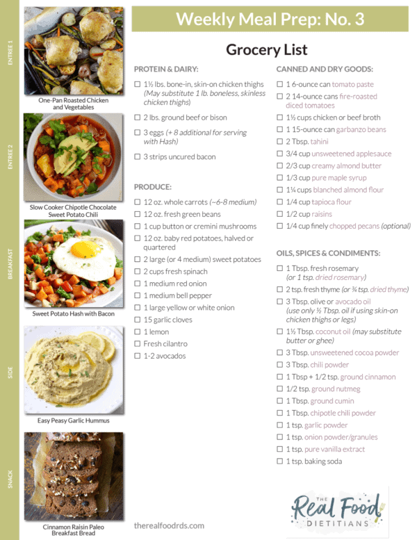 Meal Prep Recipes And Grocery List Casaruraldavina