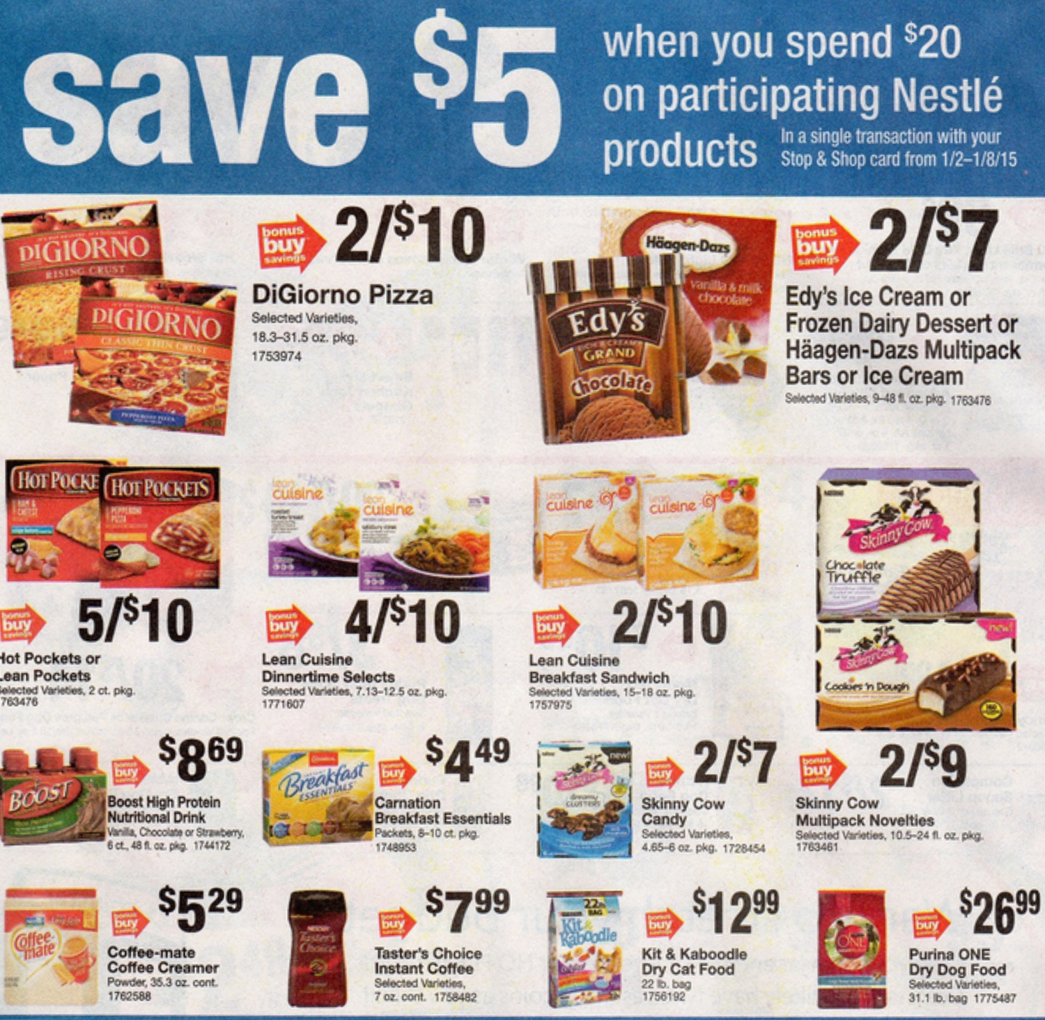 Nestle Instant Savings Deal At Stop Shop 2 25 