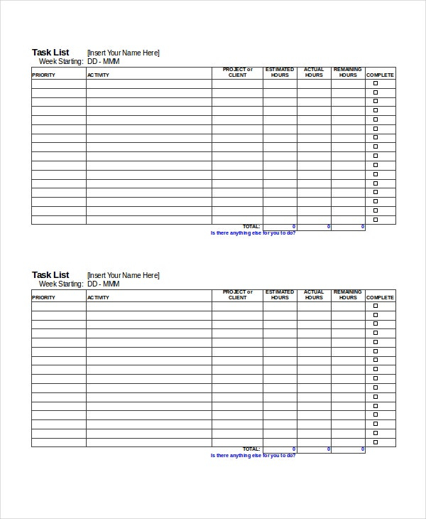Checklist Template 16 Free Word Excel PDF Document 