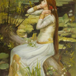 Decorative Wall Art Painting Female Canvas Art Ophelia By
