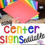 Editable Center Signs Pocket Of Preschool