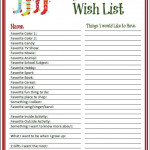 General Kids Wish List Printable General Kids Wish List