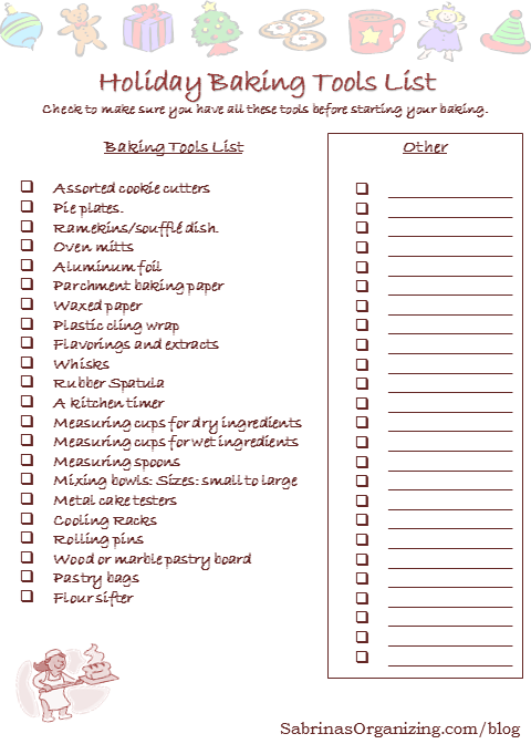 How To Create A Baking Zone With A Baking Tools List 