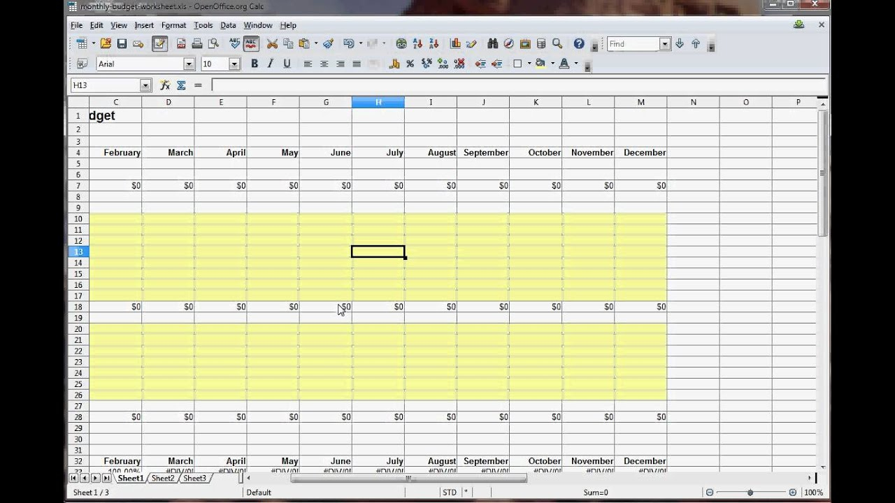 How To Create A Monthly Budget Worksheet YouTube